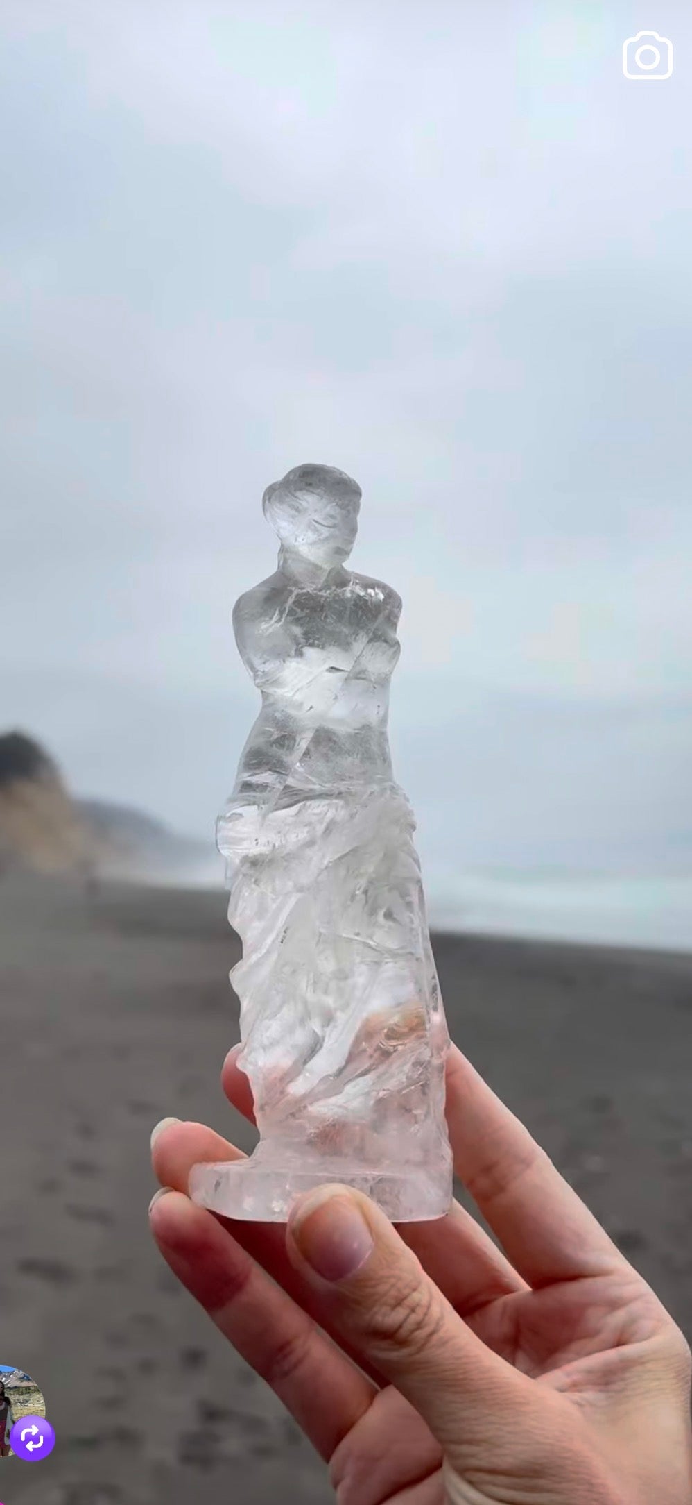 Aphrodite Carving Clear Quartz
