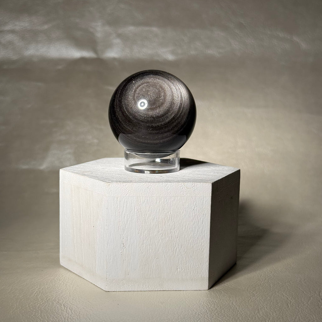 Silver Sheen Obsidian Sphere