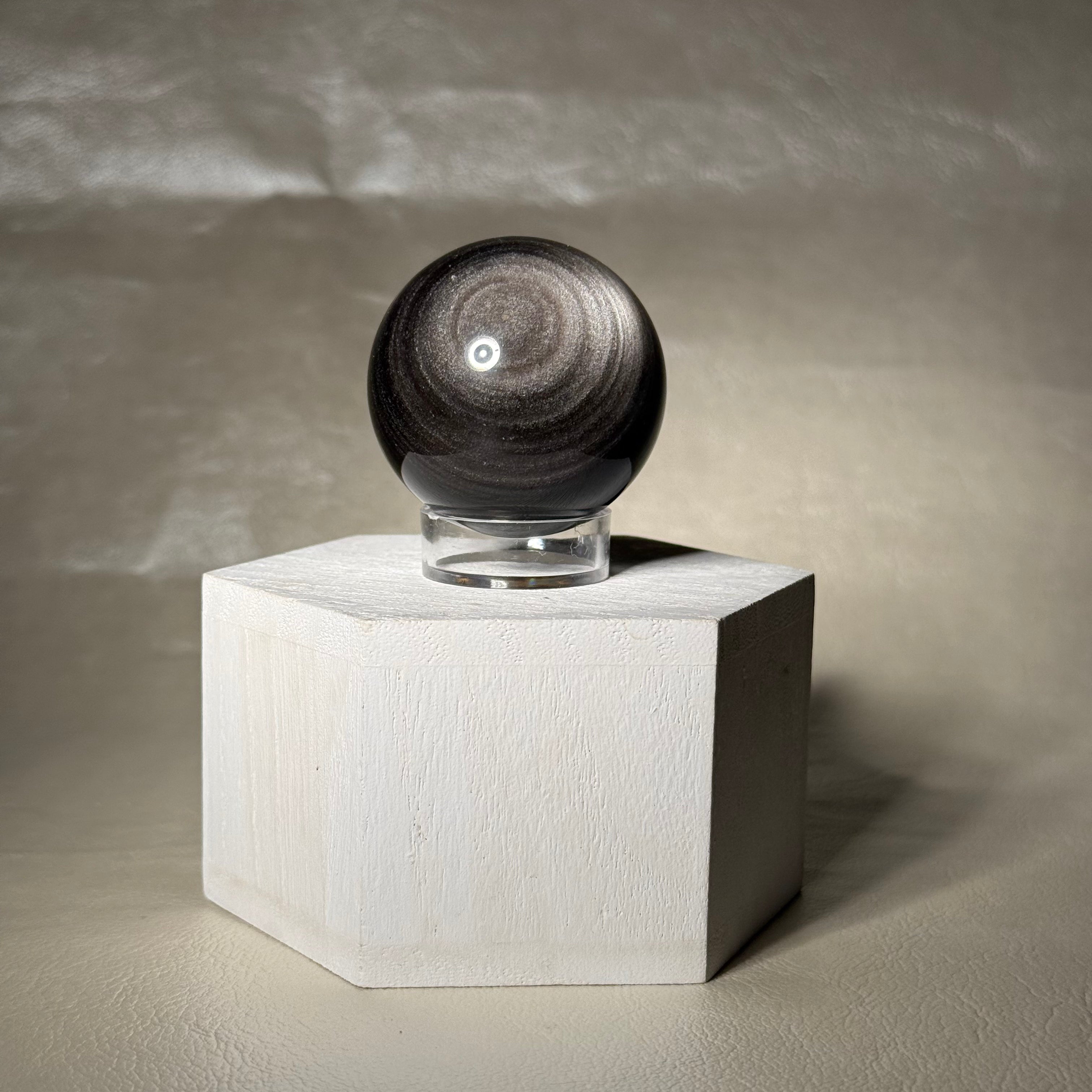 Silver Sheen Obsidian Sphere