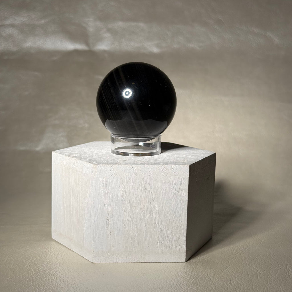Silver Sheen Obsidian Sphere
