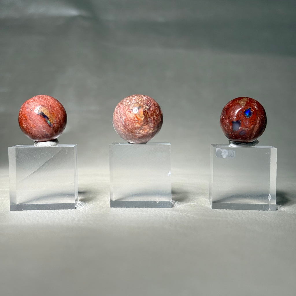 Mexican Fire Opal w/ Rutile in Volcanic Rhyolite