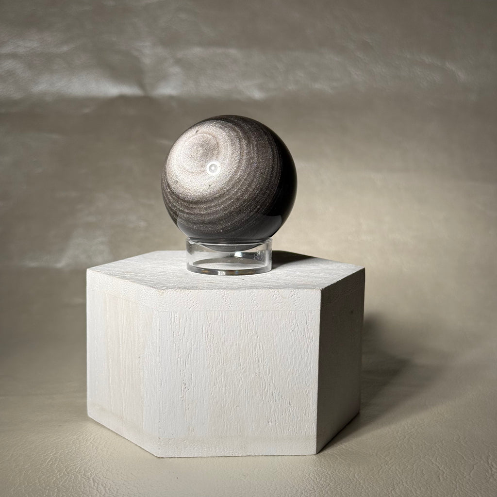 Silver Sheen Obsidian Sphere