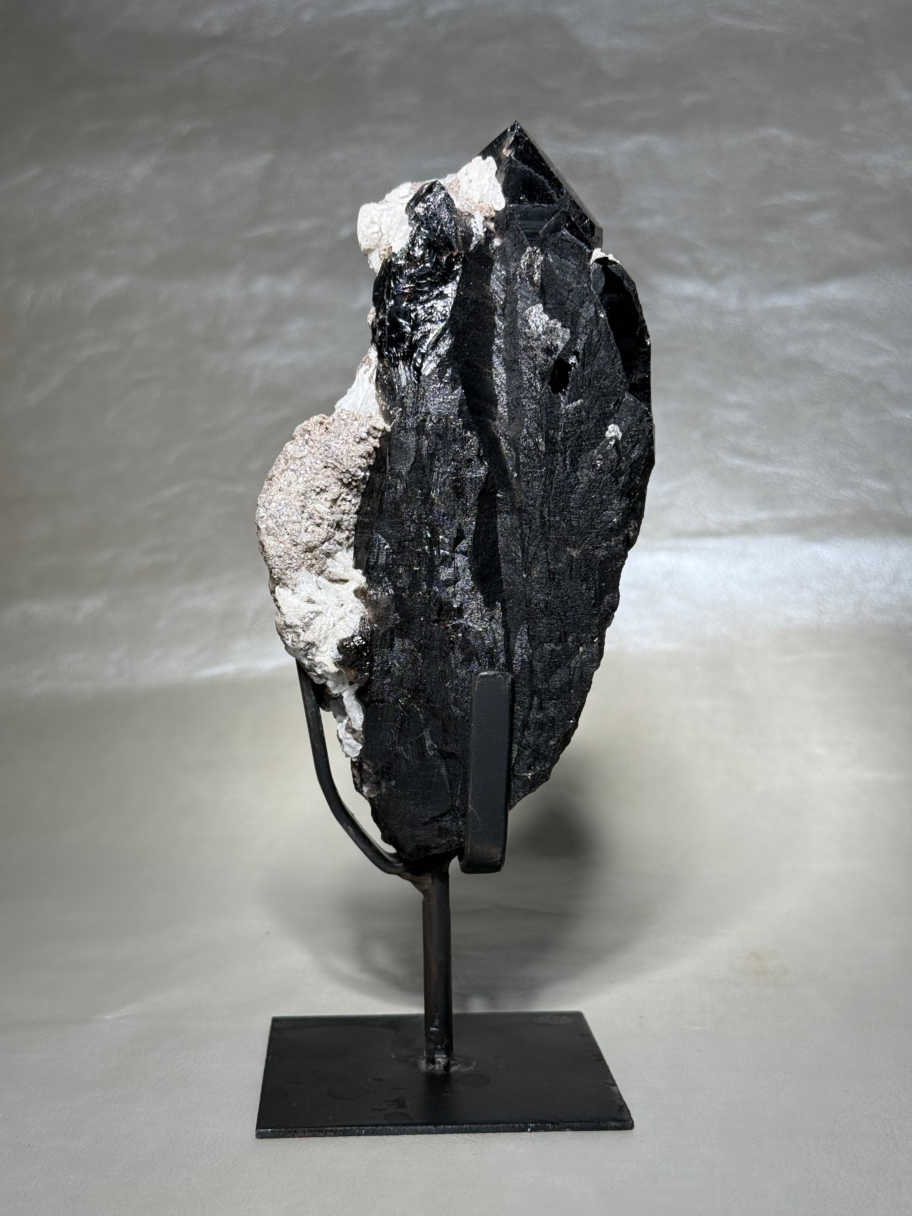 Morion Black Quartz with Mica and Cerussite