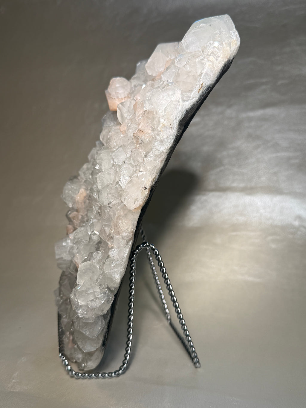XXL Diamond Apophylite with Peach Stilbite