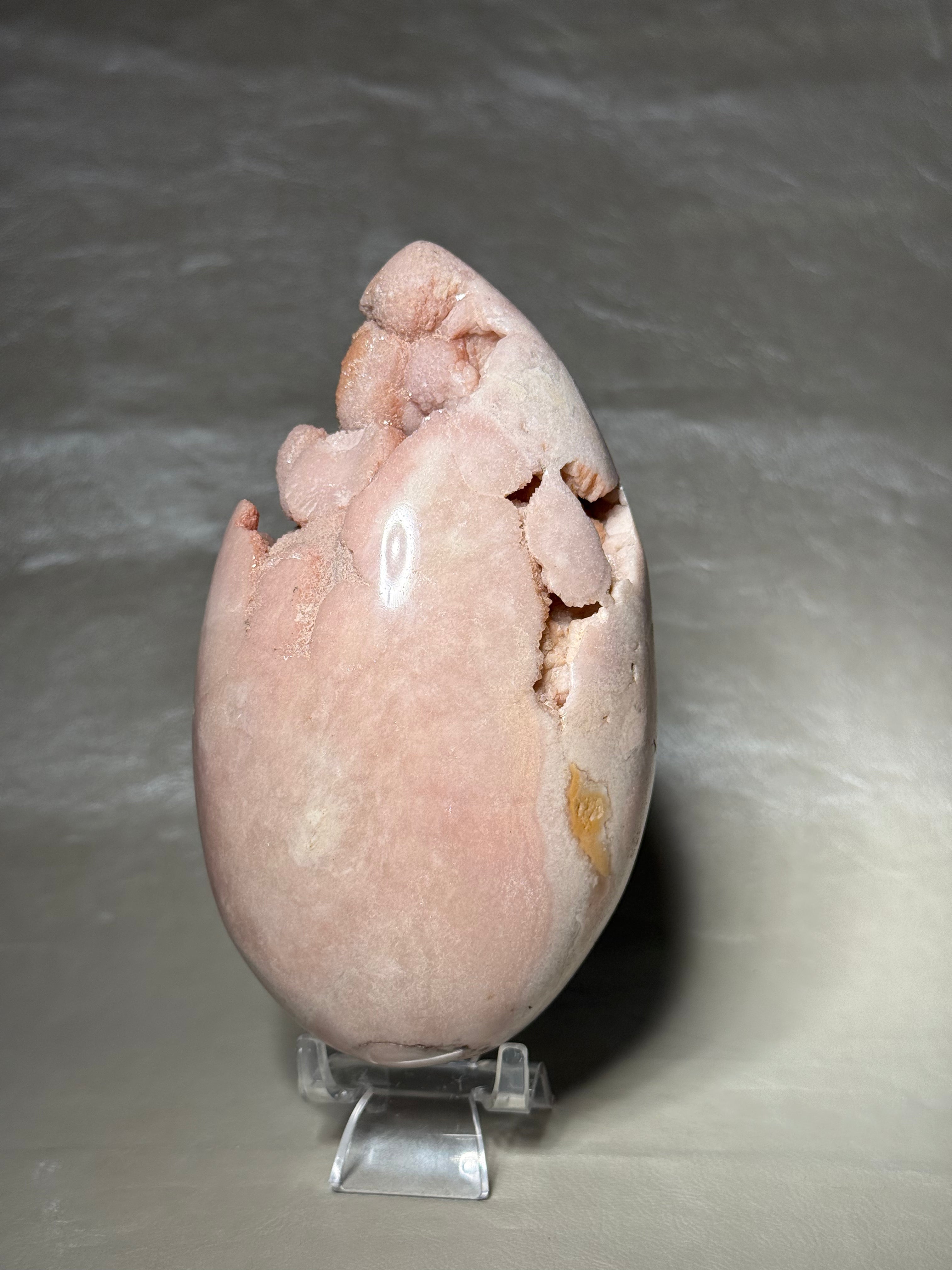 Pink Amethyst Half Polished Shiva
