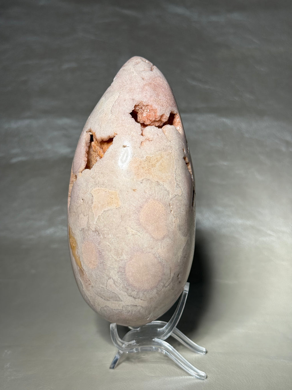 Pink Amethyst Half Polished Shiva