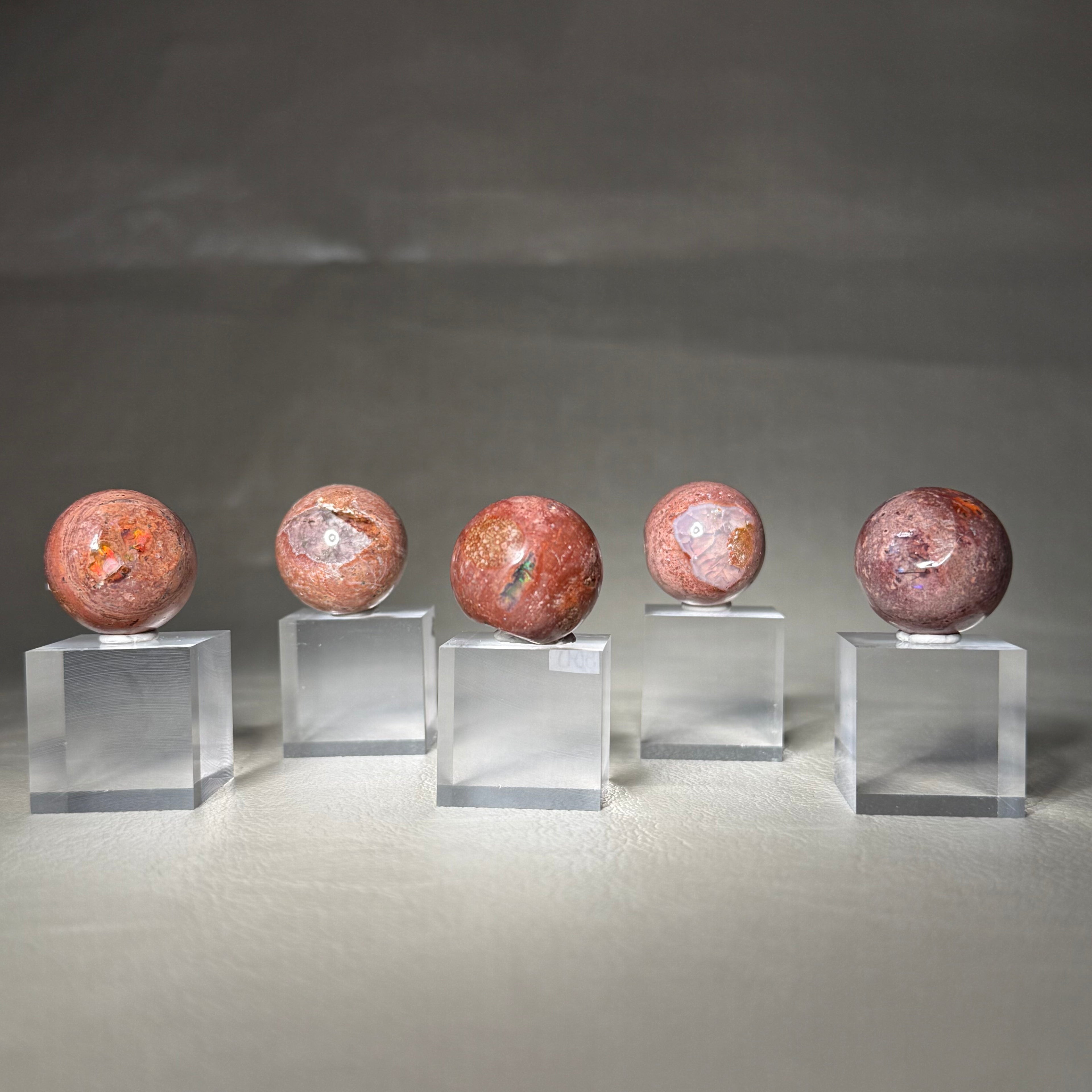 Mexican Fire Opal w/ Rutile in Volcanic Rhyolite