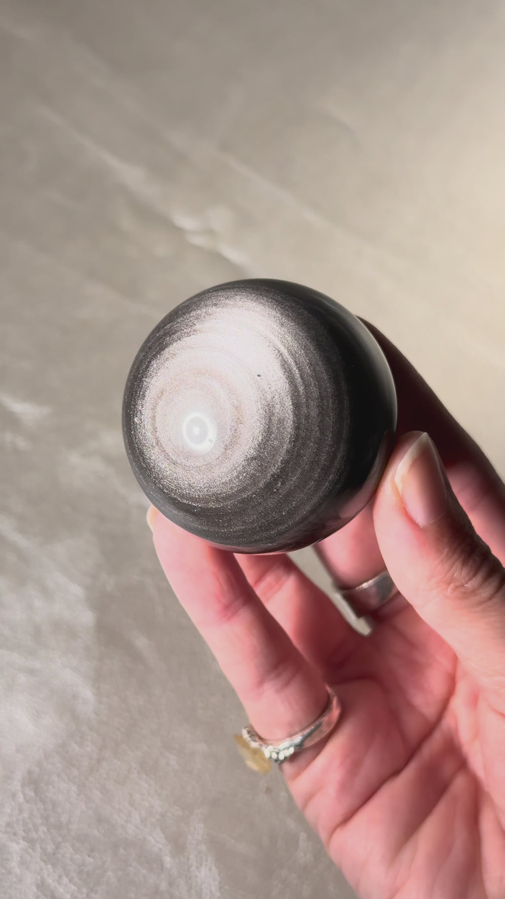 Silver Sheen Obsidian Sphere