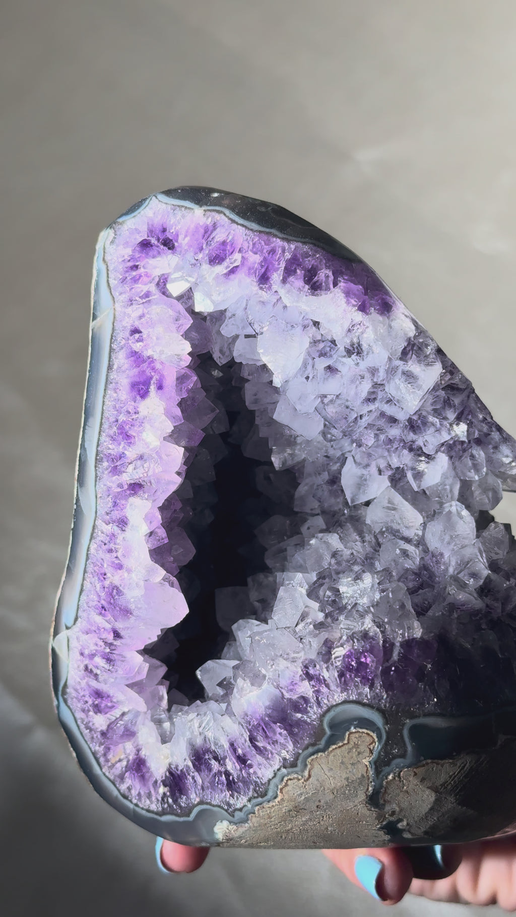 "Shark Mouth" Amethyst On Stand